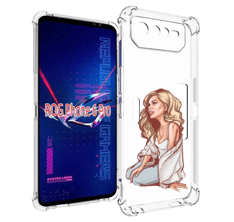 

Чехол MyPads красивая-девушка-в-белом женский для Asus ROG Phone 6 Pro, Прозрачный, Tocco