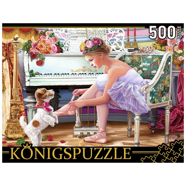 

Пазл Konigspuzzle балерина и щенок 500 дет, РА-00052987