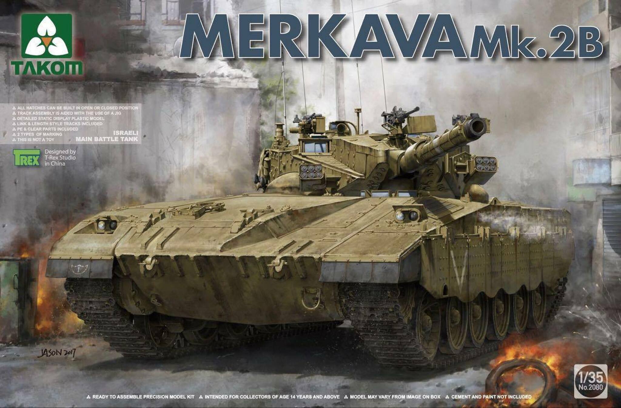 фото Сборная модель takom 1/35 израильский главный боевой танк merkava mk.2b 2080