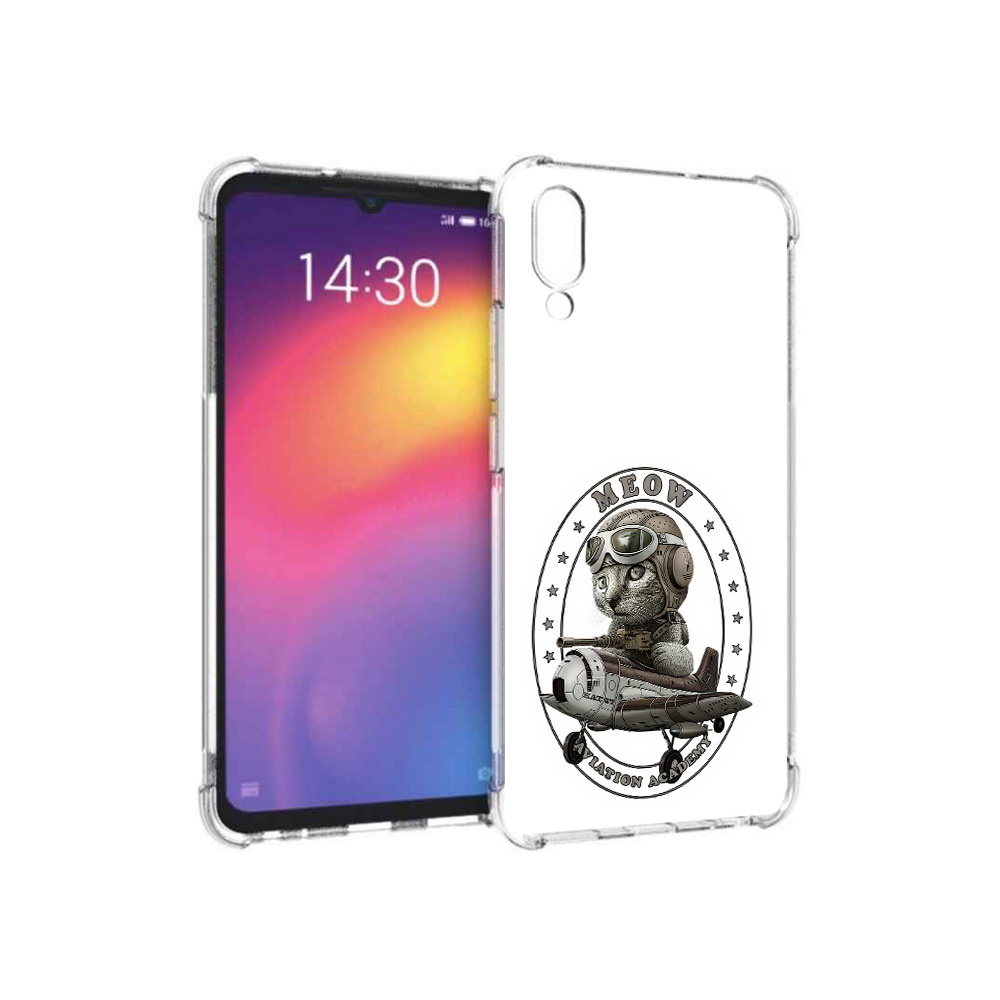 

Чехол MyPads Tocco для Meizu Note 9 кот в самолете (PT134513.88.395), Прозрачный, Tocco