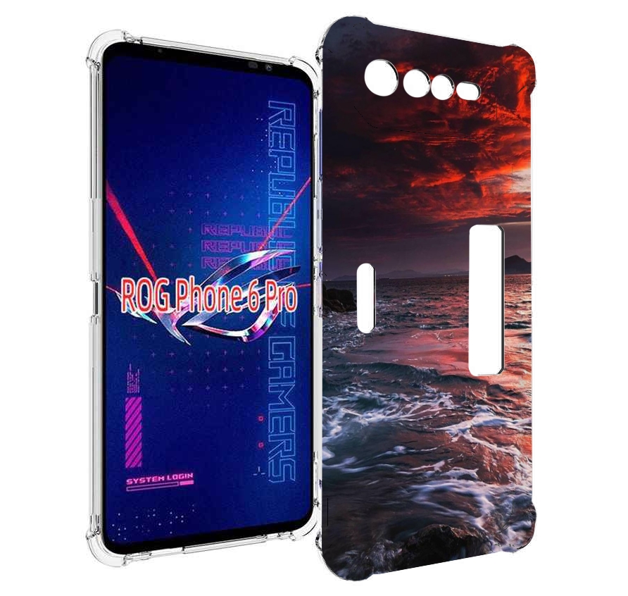 

Чехол MyPads красивый залив для Asus ROG Phone 6 Pro, Прозрачный, Tocco