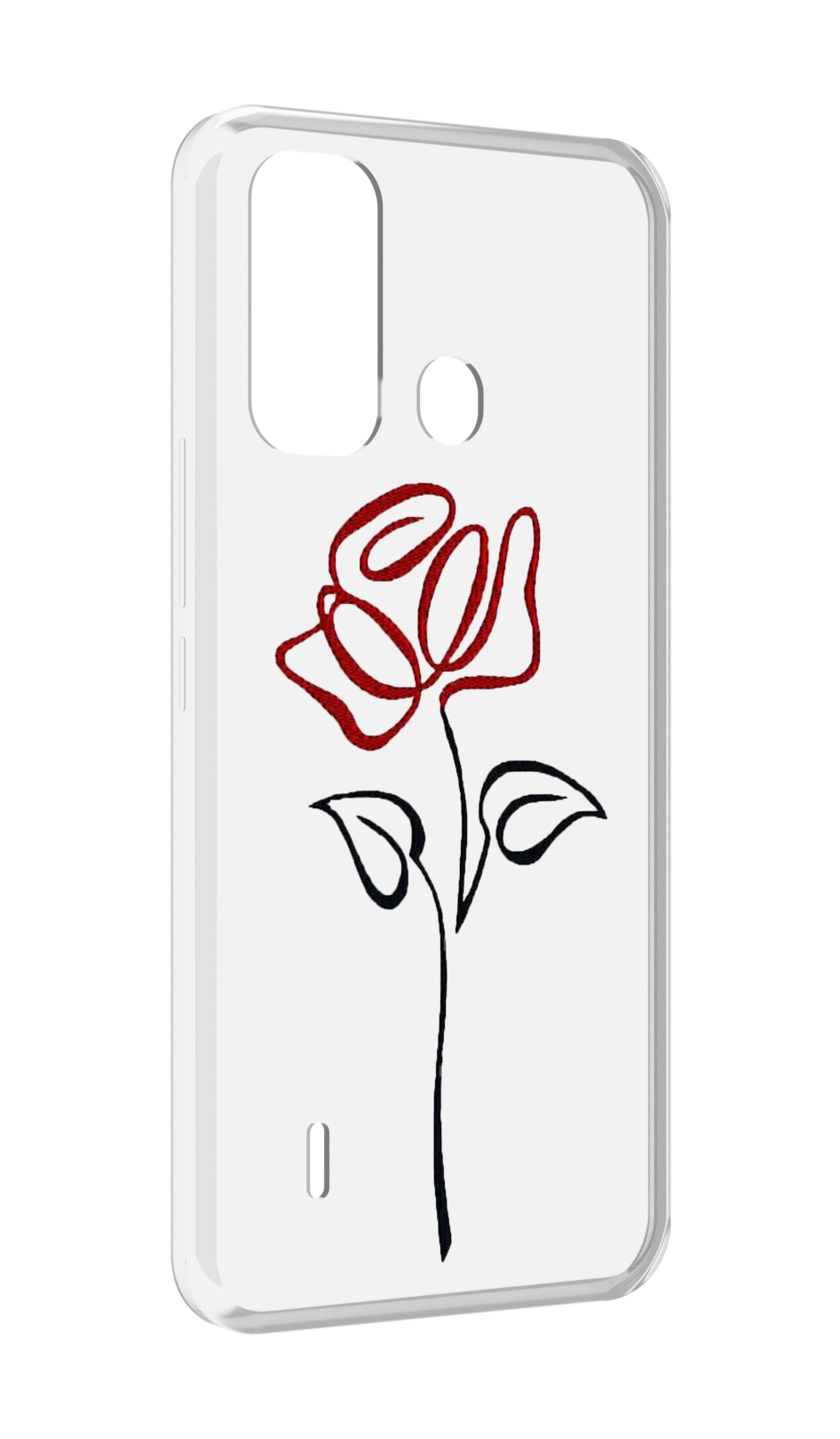 

Чехол MyPads цветок в одну линию для ITEL A49 / A58 / A58 Pro, Прозрачный, Tocco