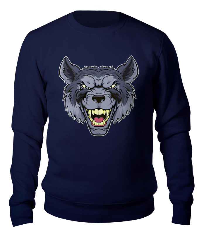 

Свитшот унисекс Printio Were wolf синий 2XL, Were wolf