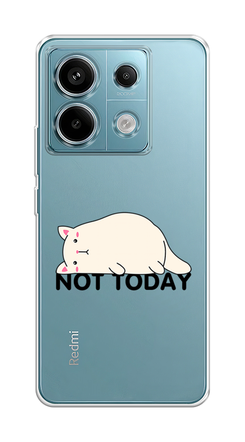 

Чехол на Xiaomi Redmi Note 13 Pro 5G "Cat not today", Белый;розовый;черный, 320150-1