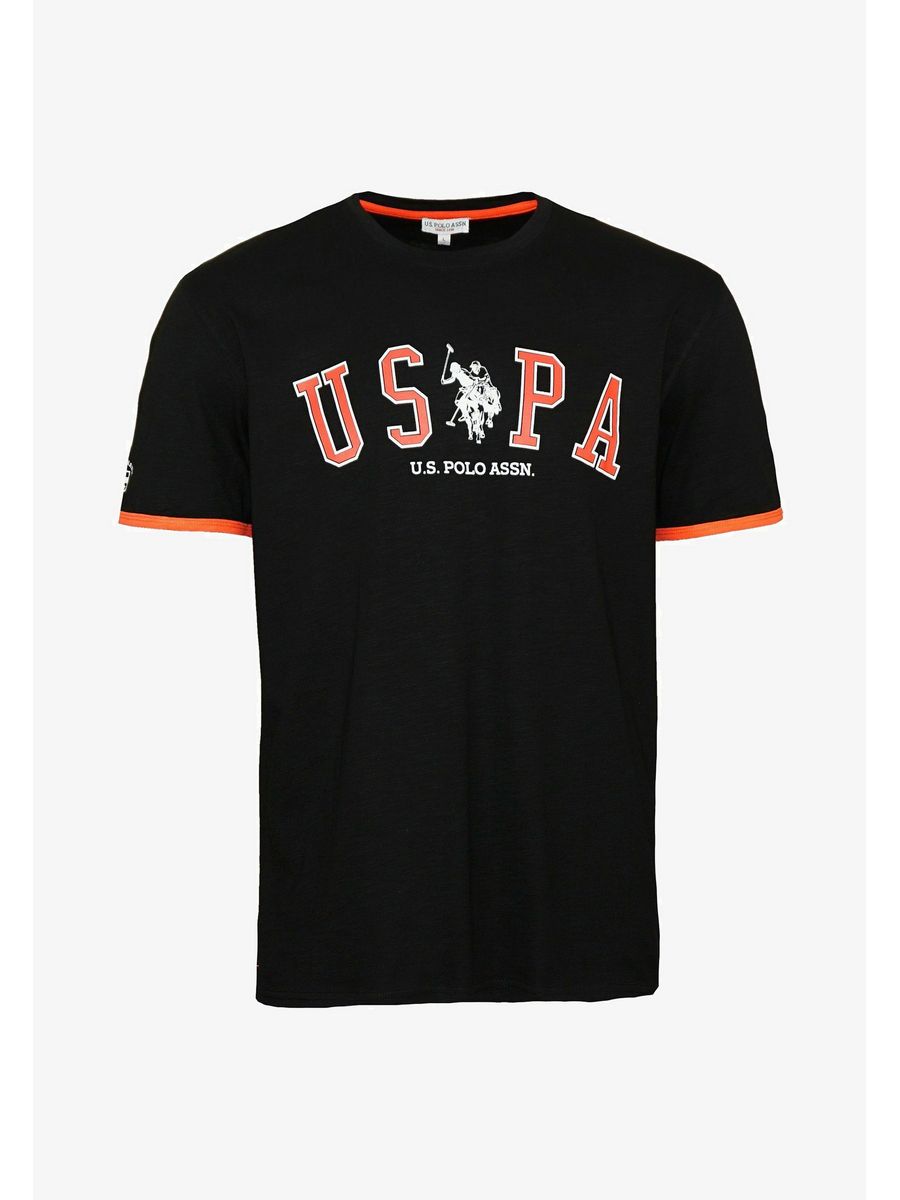 

Футболка мужская U.S. POLO Assn. US222O038 черная M, Черный, US222O038
