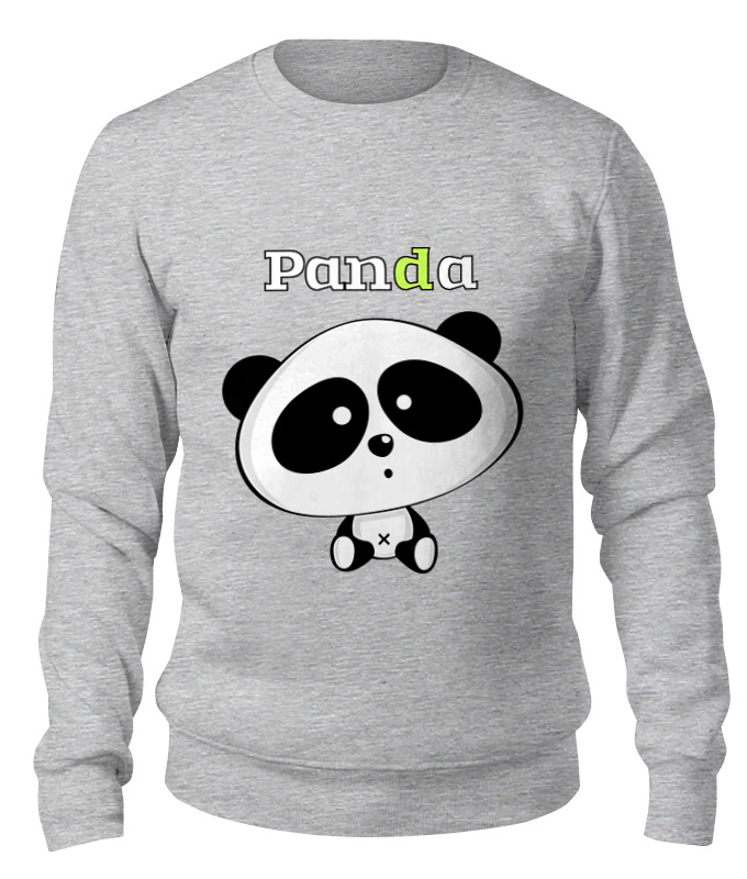

Свитшот унисекс Printio Panda серый 2XL, Panda