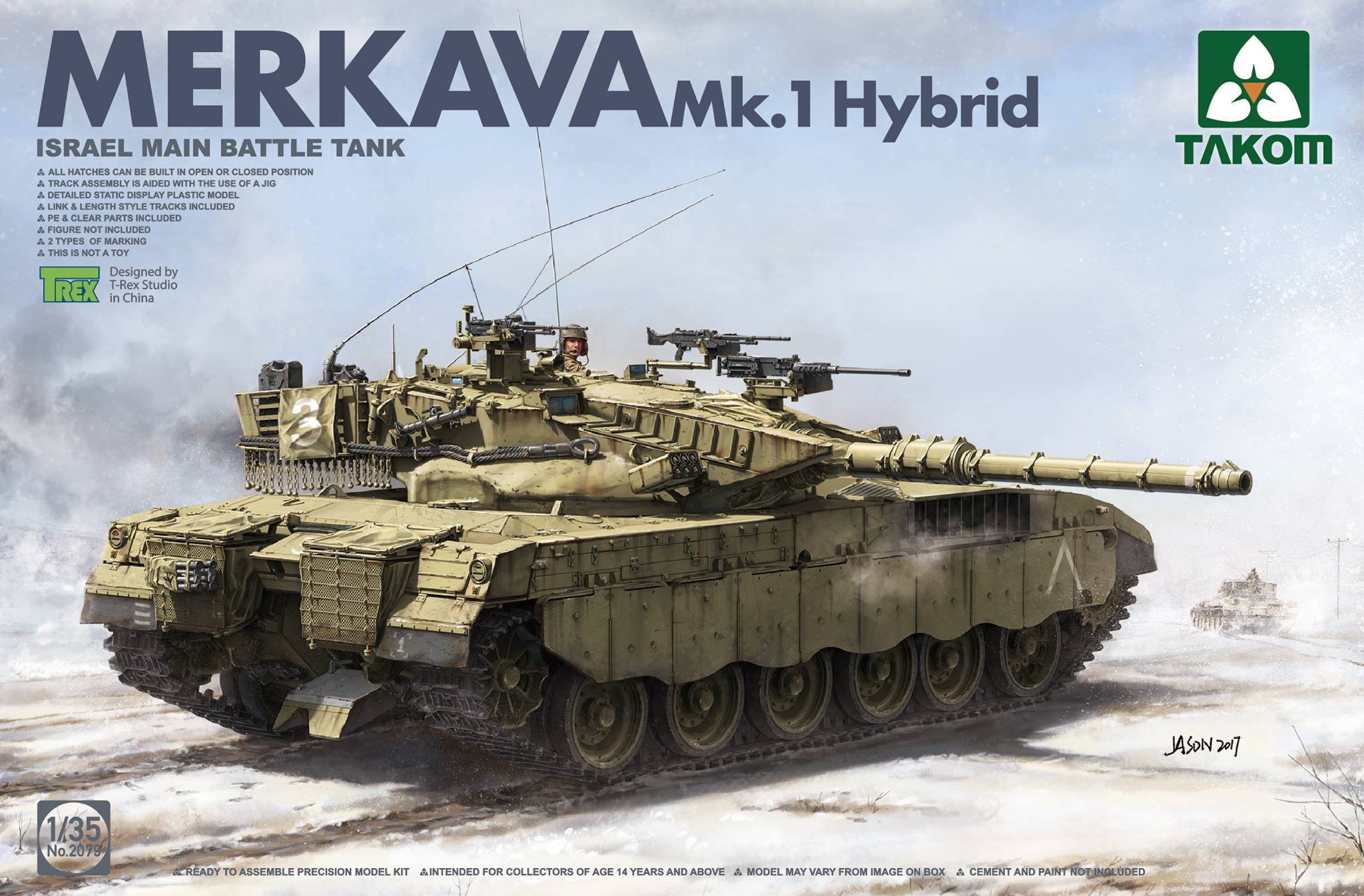 фото Сборная модель takom 1/35 израильский танк merkava mk.1 hybrid 2079