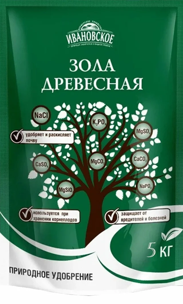 

Удобрение Фермерское хозяйство Ивановское Зола древесная 5 кг