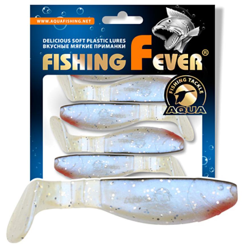 

Мягкая силиконовая приманка риппер Aqua FishingFever Flat 75 мм., 10 шт., 044, Красный;белый, FishingFever Flat