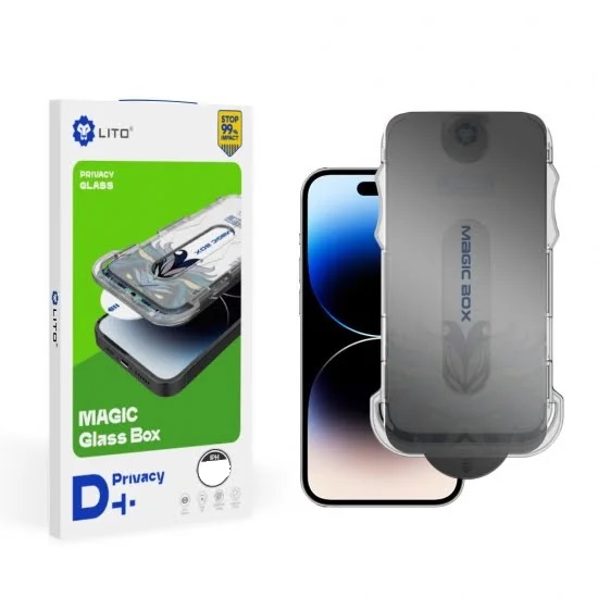 

Защитное стекло "Антишпион" для iPhone 14 Pro Max, с кейсом самоклейкой
