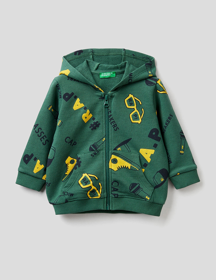 

Толстовка для мальчиков Benetton цв. зеленый р.98, 21A_33AMC5988