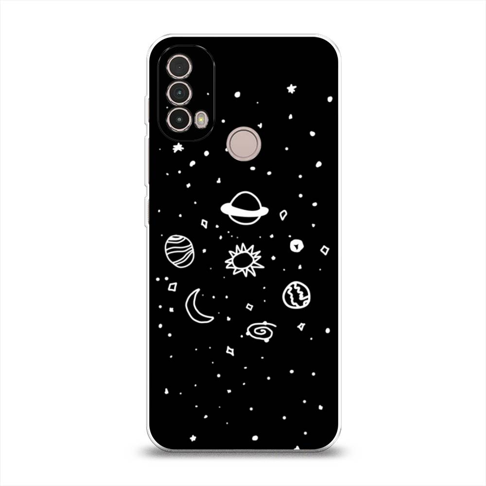

Чехол на Lenovo K14 Plus "Дудл солнечной системы", Бежевый;серый, 243650-2