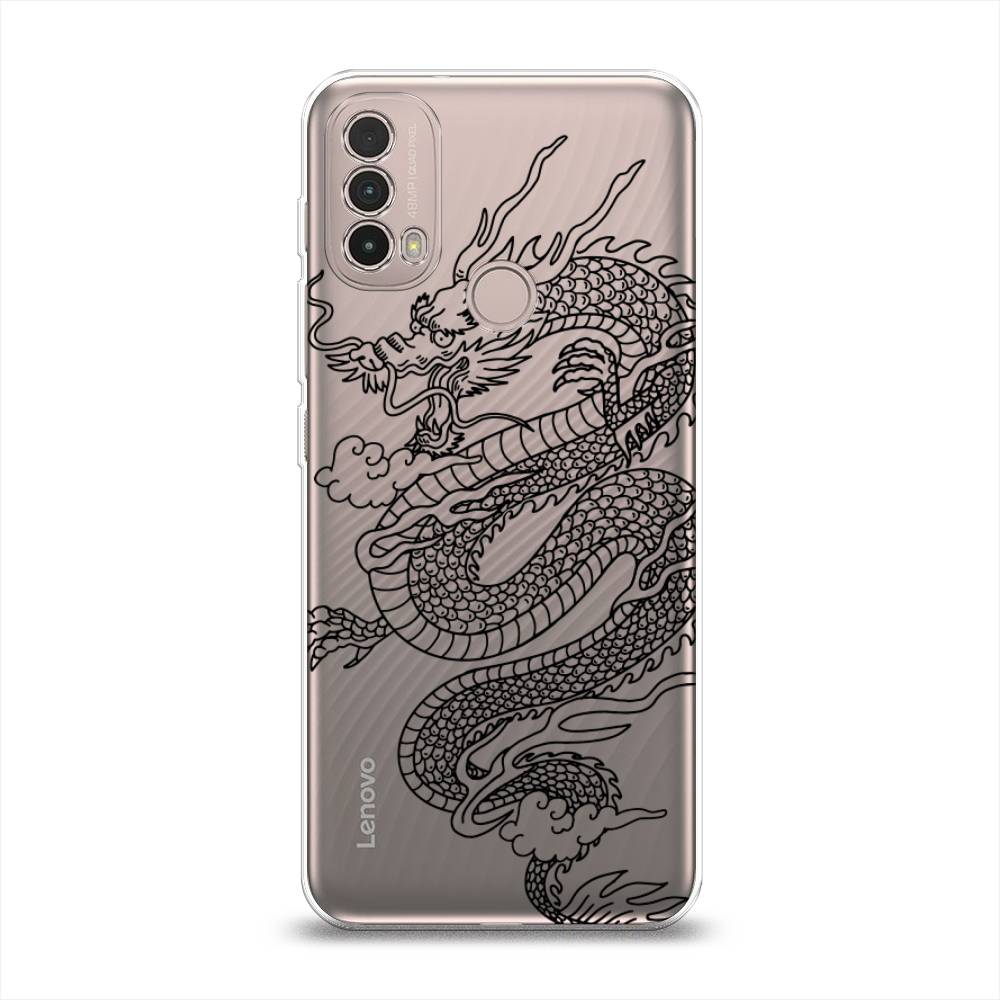 

Чехол на Lenovo K14 Plus "Большой китайский дракон", Черный;серый, 243650-1
