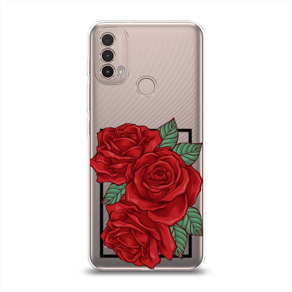 

Чехол на Lenovo K14 Plus "Три алые розы", Красный, 243650-2