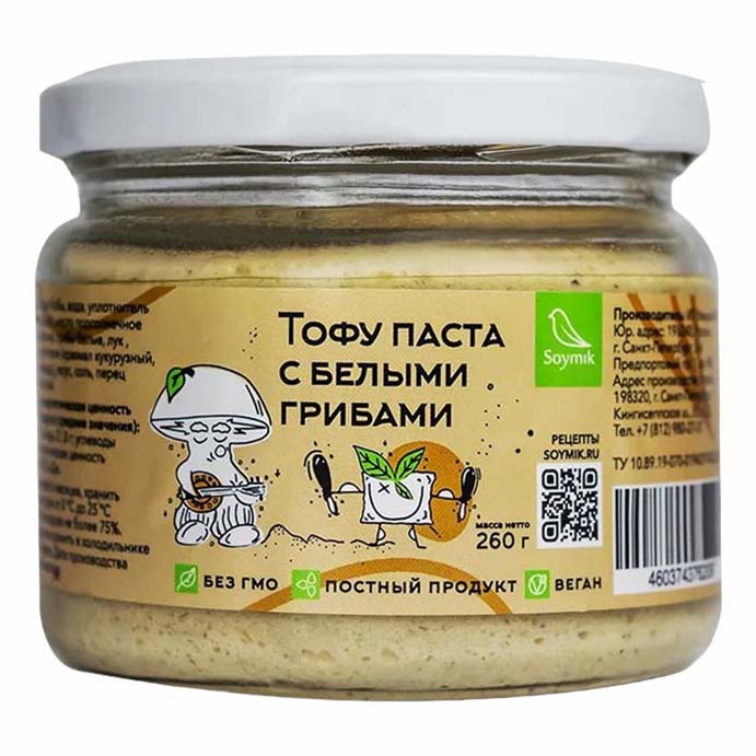 Тофу паста Soymik с белыми грибами 200 г