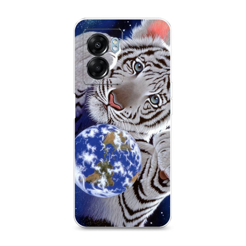 

Чехол на Oppo A57 5GТигренок и Земля, Синий;белый;черный, 2510250-1