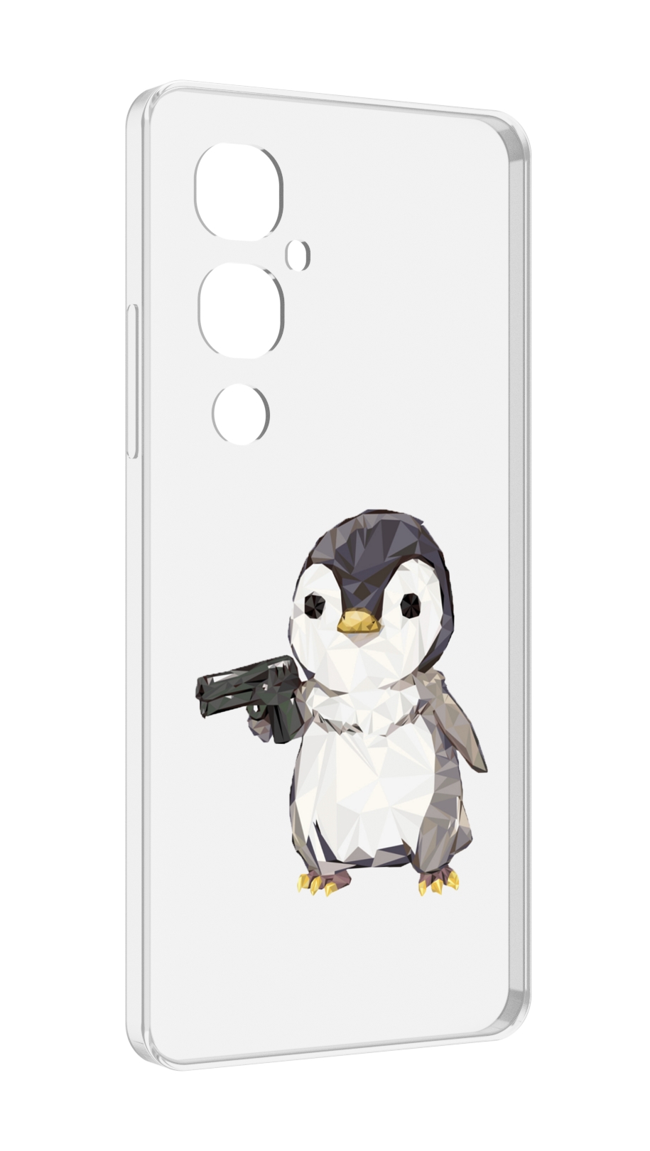 

Чехол MyPads Пингвин детский для Tecno Pova 4 Pro, Прозрачный, Tocco