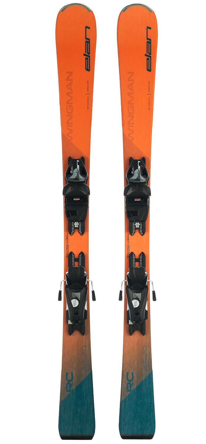 фото Горные лыжи elan rc wingman shift + el 4.5 2022 green/orange, 120 см