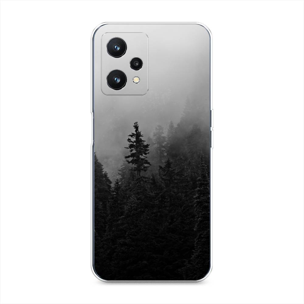 

Чехол на Realme 9 Pro "Туманный лес", Серый;черный, 2511150-2