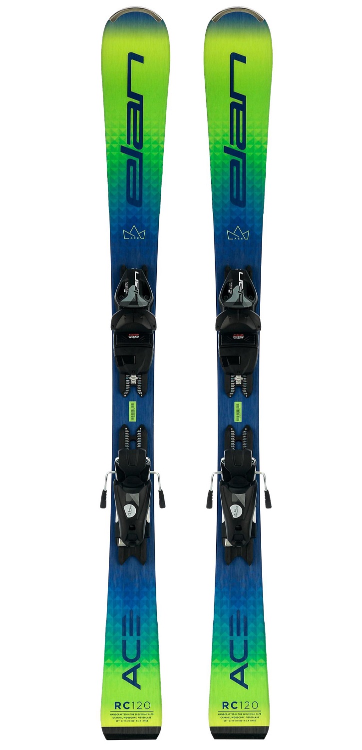 фото Горные лыжи elan rc ace qs + el 4.5 shift 110-120 2022 blue/green, 120 см