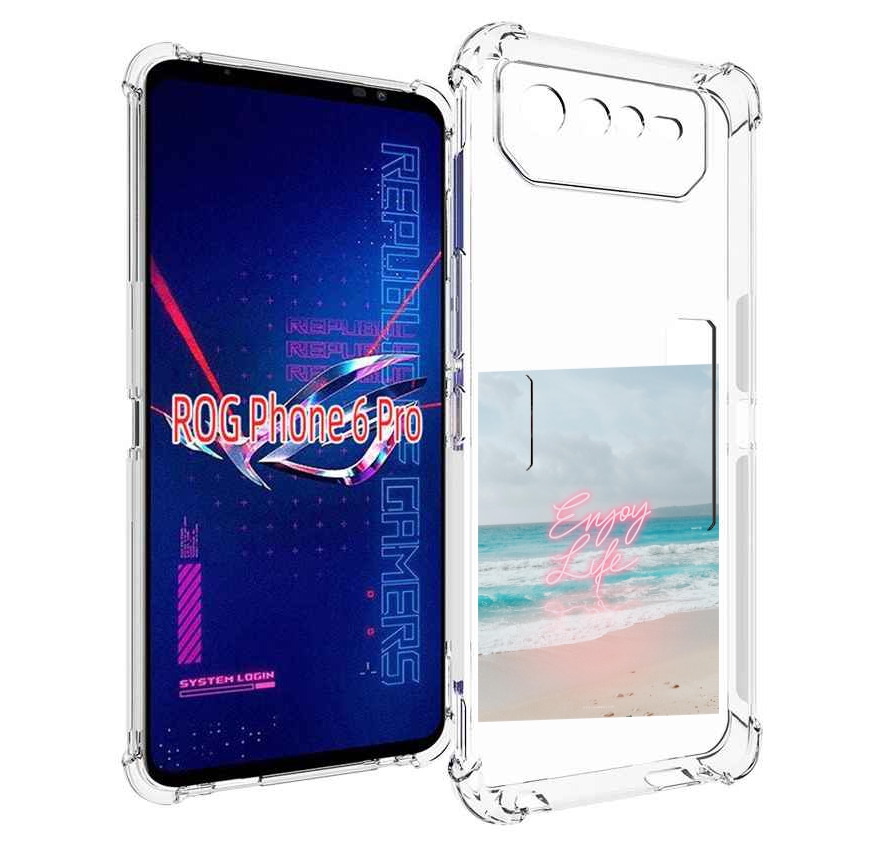 

Чехол MyPads красивый пляж для Asus ROG Phone 6 Pro, Прозрачный, Tocco
