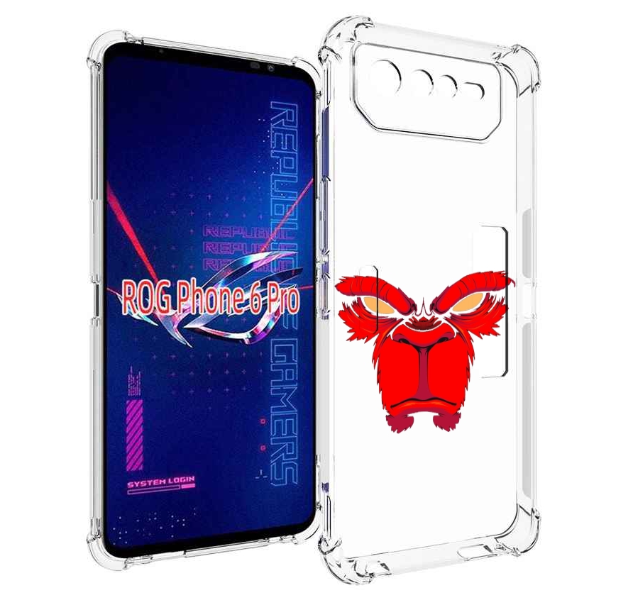 

Чехол MyPads красная обезьяна в темноте для Asus ROG Phone 6 Pro, Прозрачный, Tocco