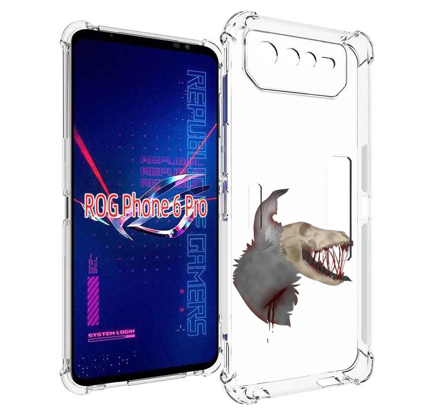 

Чехол MyPads кровавый-череп для Asus ROG Phone 6 Pro, Прозрачный, Tocco