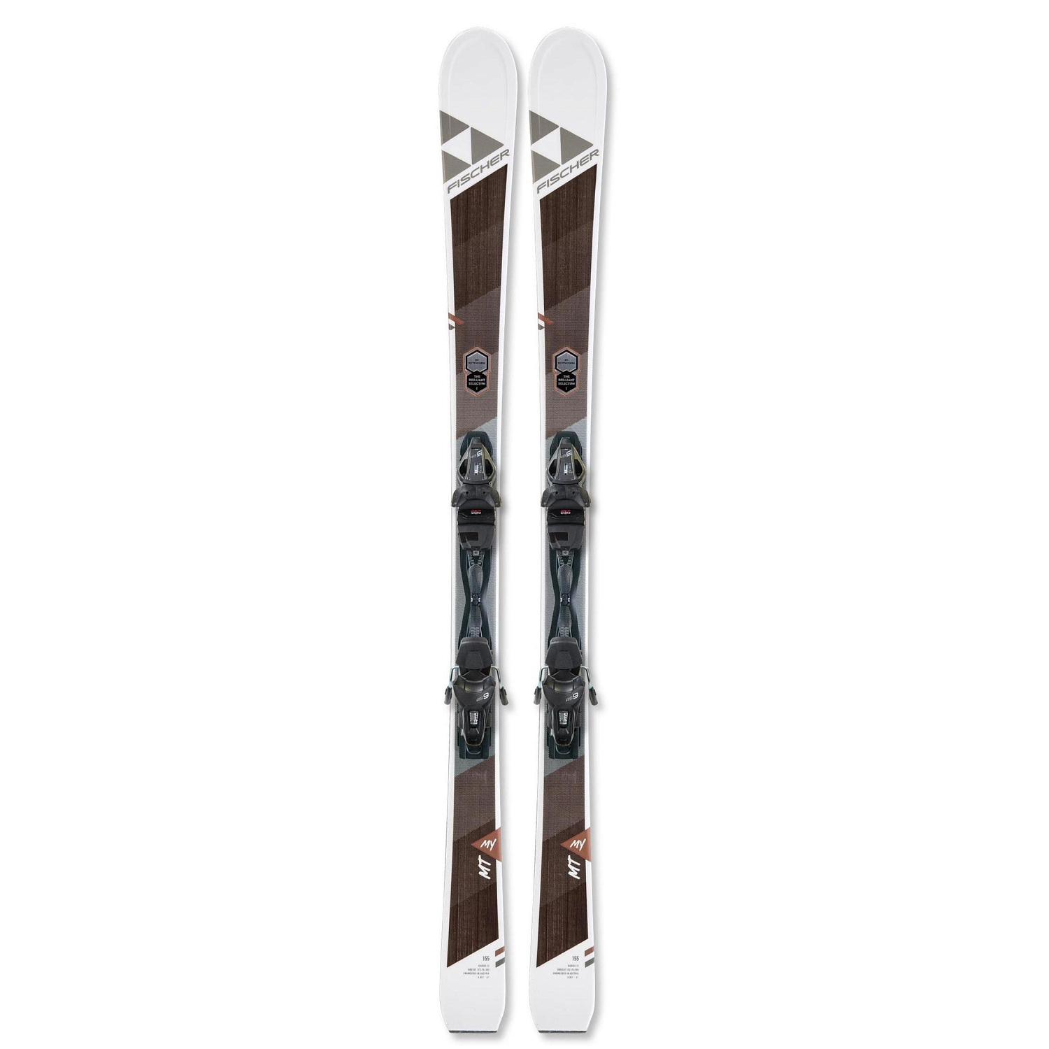 фото Горные лыжи fischer brilliant my mt wt + my rs 9 slr 2020 brown/white, 155 см