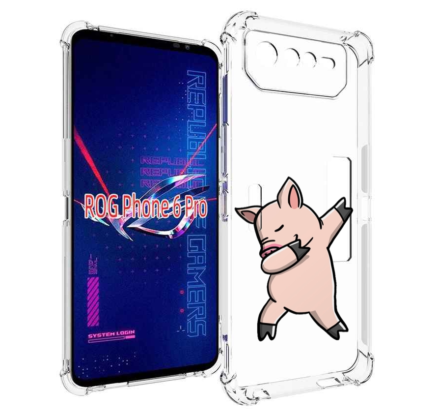 

Чехол MyPads крутой-поросенок для Asus ROG Phone 6 Pro, Прозрачный, Tocco