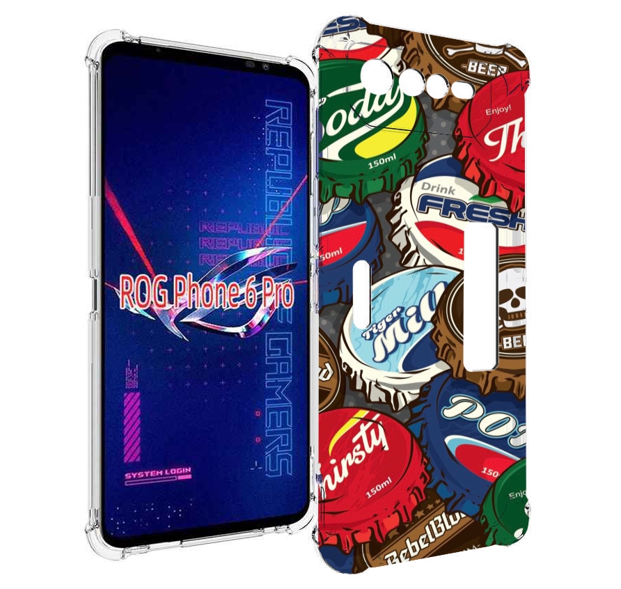 

Чехол MyPads крышки от баночек для Asus ROG Phone 6 Pro, Прозрачный, Tocco