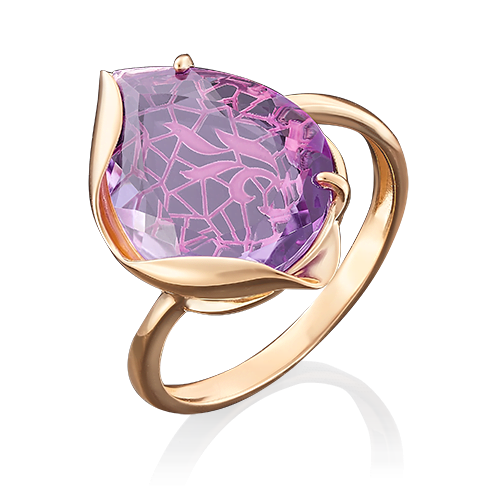 

Кольцо из золота р.17,5 PLATINA jewelry 01-4817-00-203-1110-46, аметист, 01-4817-00-203-1110-46