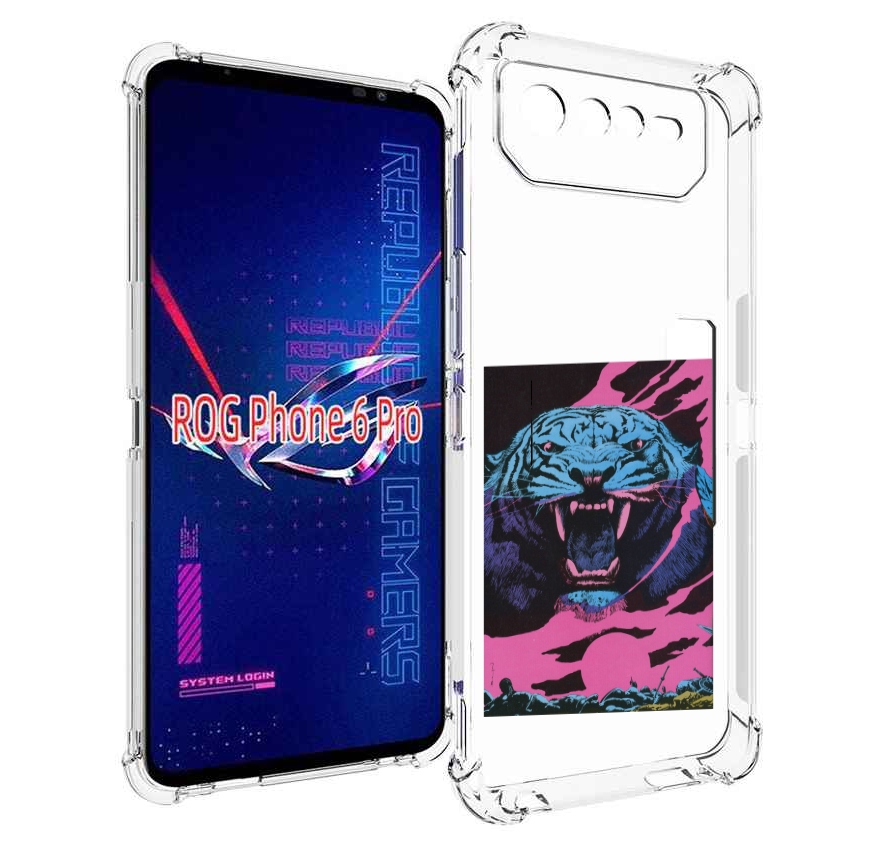 

Чехол MyPads лев с розовыми зубами для Asus ROG Phone 6 Pro, Прозрачный, Tocco