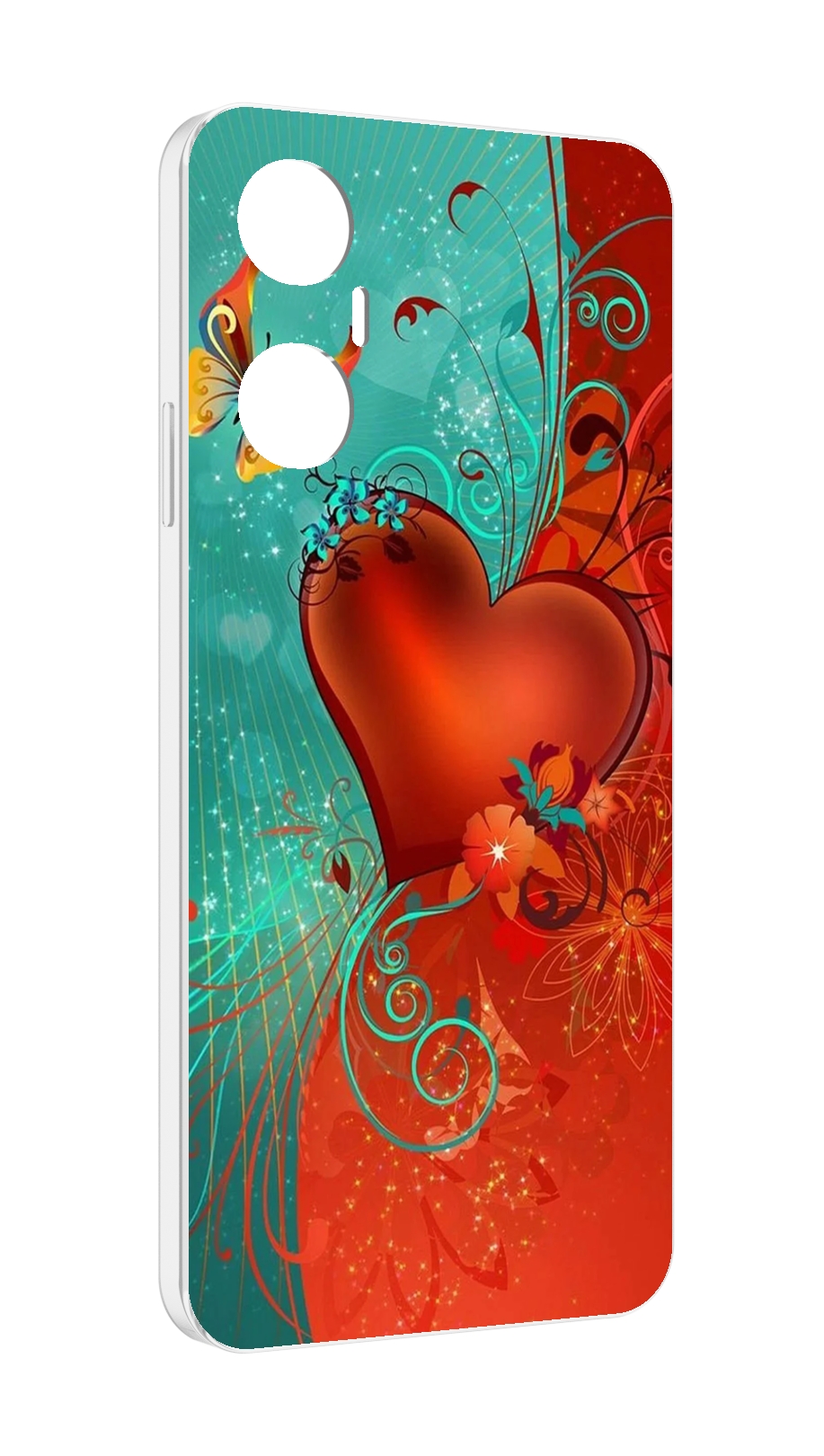 

Чехол MyPads красивые-яркие-сердечки для Infinix Hot 20 5G, Прозрачный, Tocco