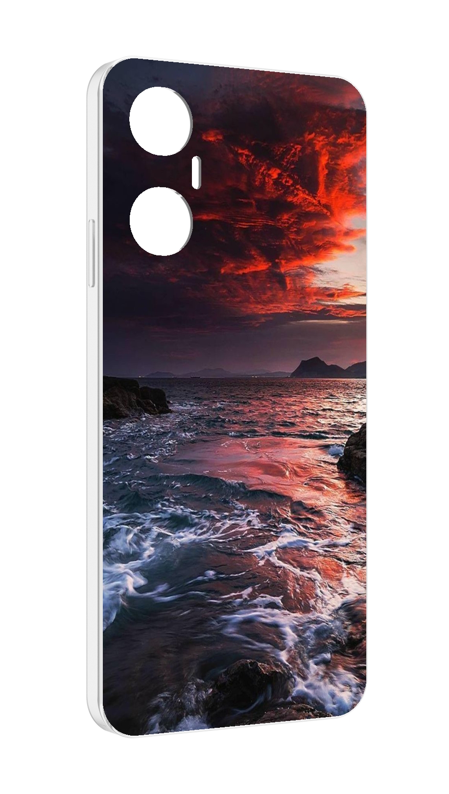 

Чехол MyPads красивый залив для Infinix Hot 20 5G, Прозрачный, Tocco
