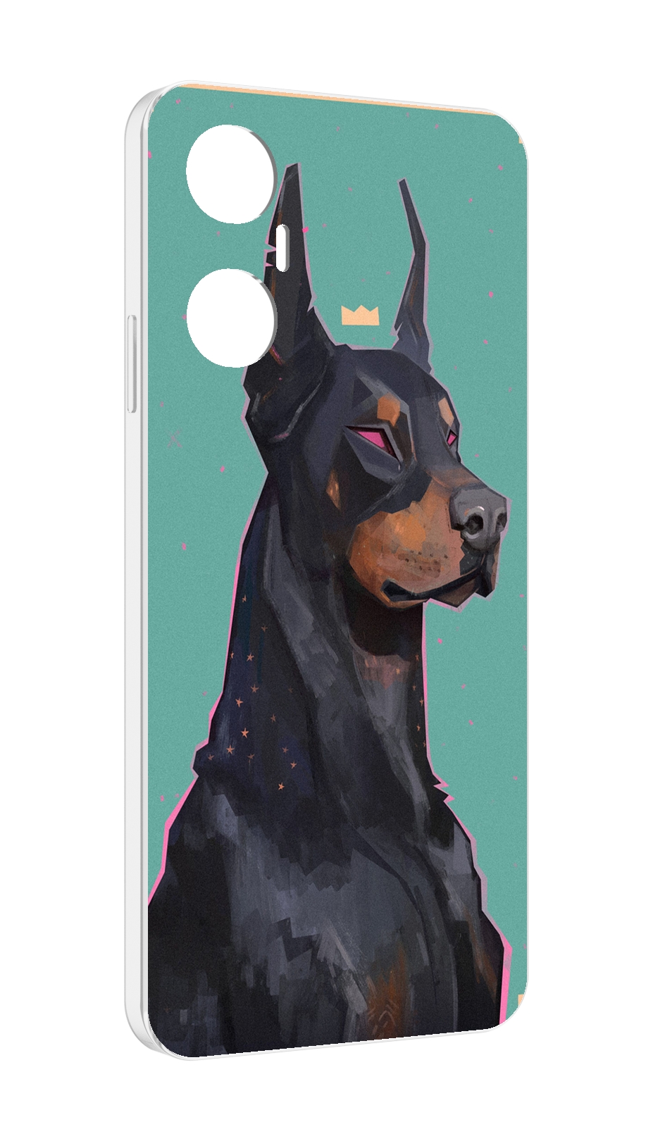 

Чехол MyPads красивый-доберман для Infinix Hot 20 5G, Прозрачный, Tocco