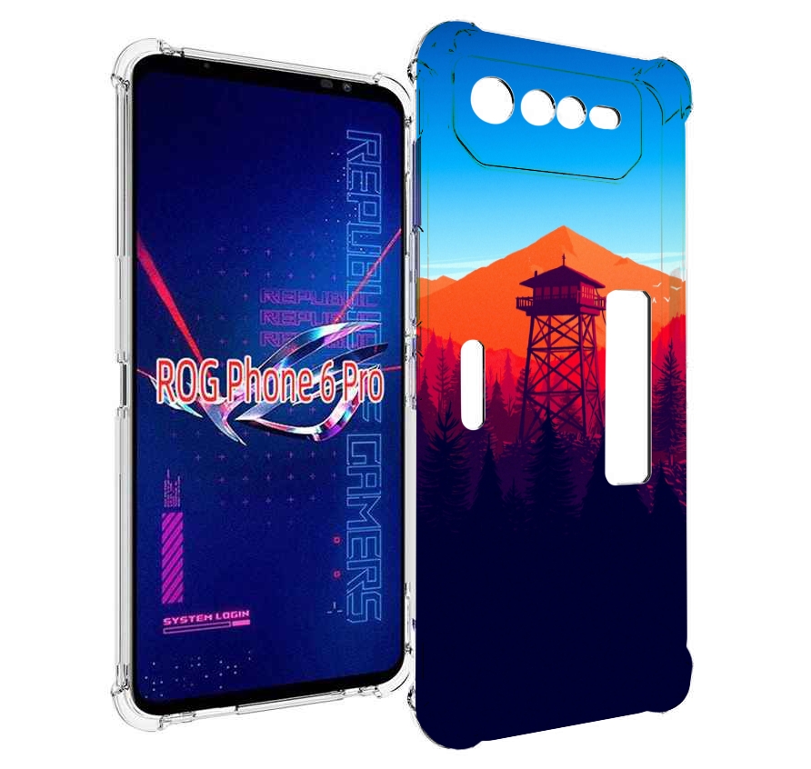 

Чехол MyPads лес с оранжевыми горами для Asus ROG Phone 6 Pro, Прозрачный, Tocco