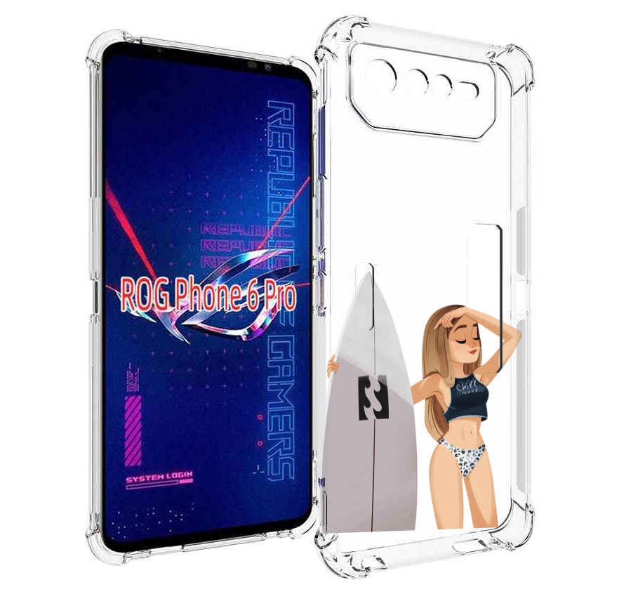 

Чехол MyPads летний-серф для Asus ROG Phone 6 Pro, Прозрачный, Tocco
