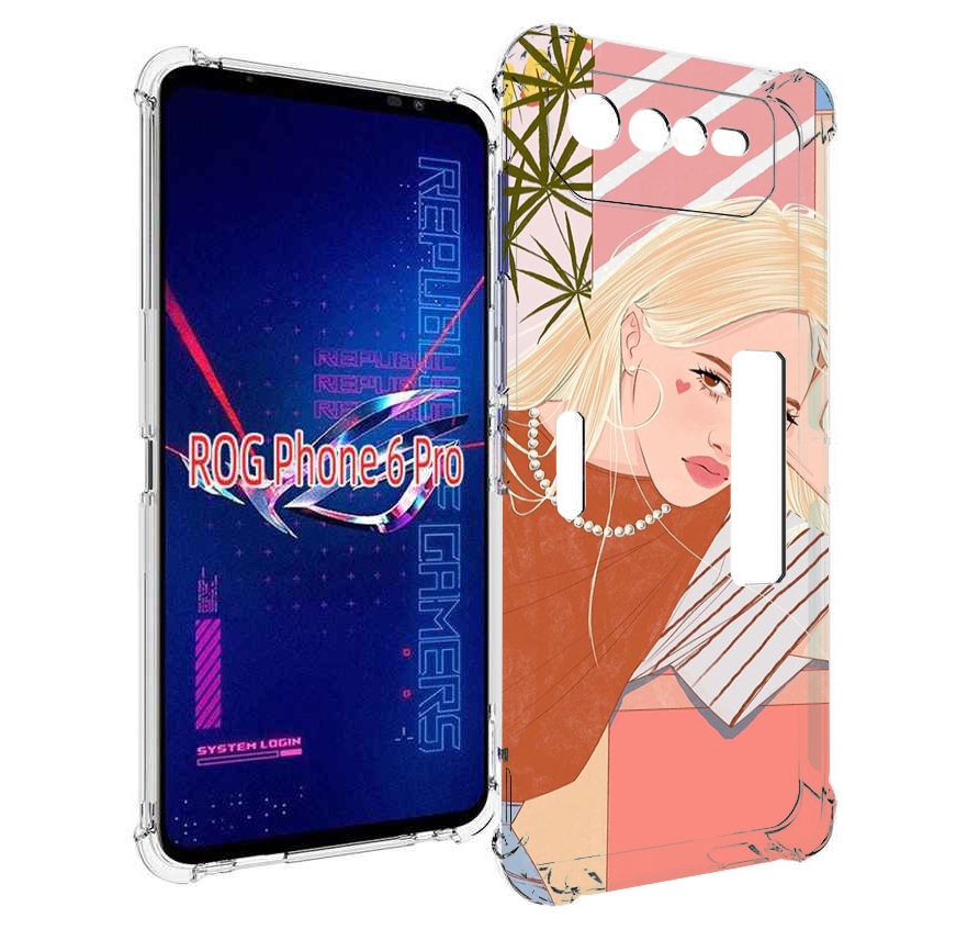 

Чехол MyPads летняя-девочка женский для Asus ROG Phone 6 Pro, Прозрачный, Tocco