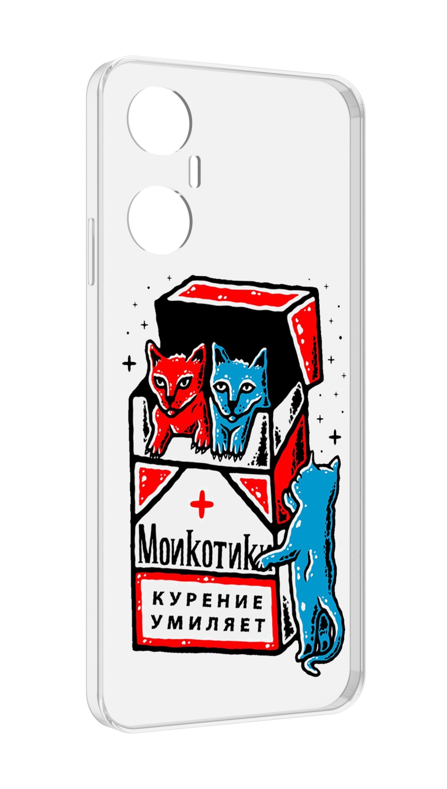 

Чехол MyPads красно-синие-коты для Infinix Hot 20 5G, Прозрачный, Tocco