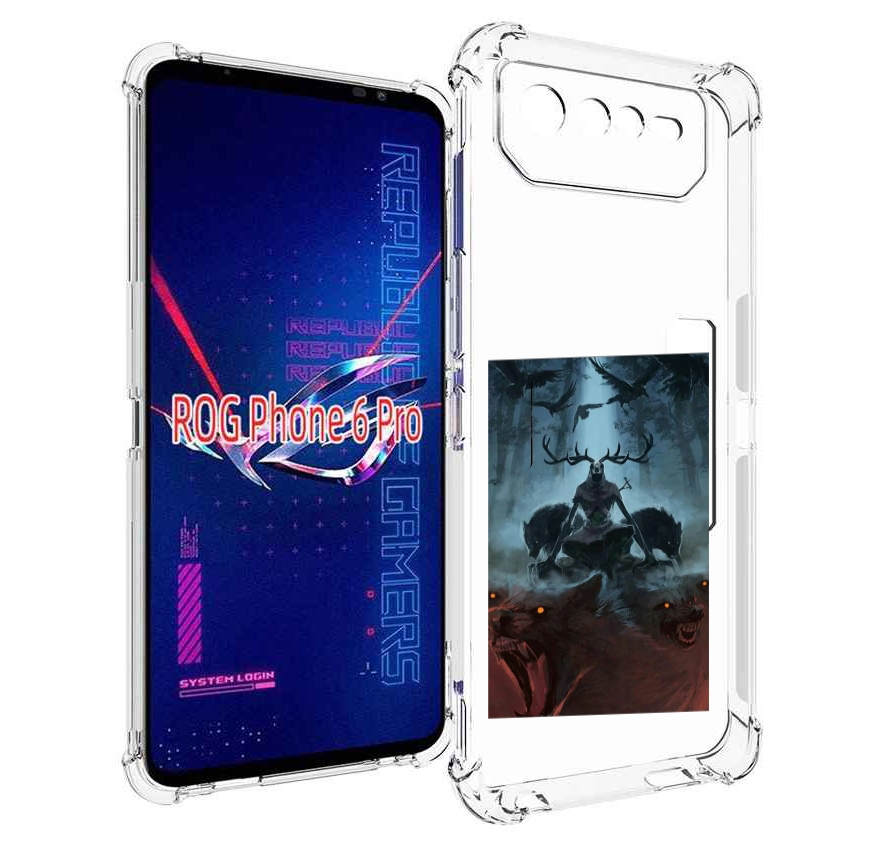 

Чехол MyPads лось демон для Asus ROG Phone 6 Pro, Прозрачный, Tocco