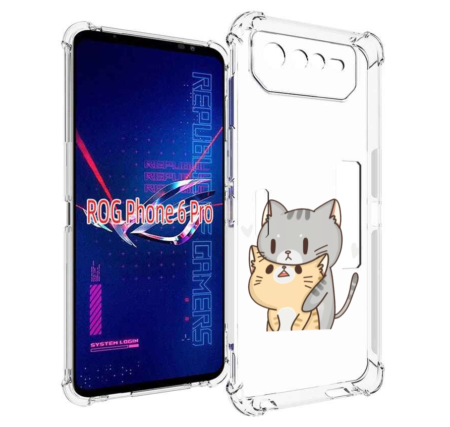 

Чехол MyPads любящие-коты для Asus ROG Phone 6 Pro, Прозрачный, Tocco
