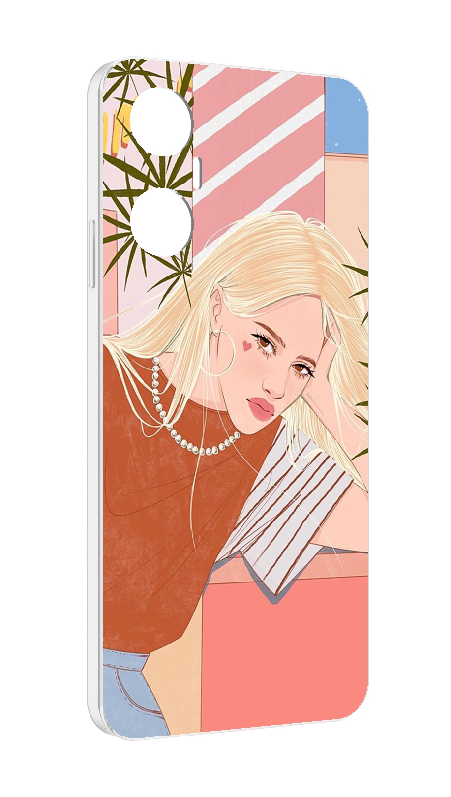 

Чехол MyPads летняя-девочка женский для Infinix Hot 20 5G, Прозрачный, Tocco