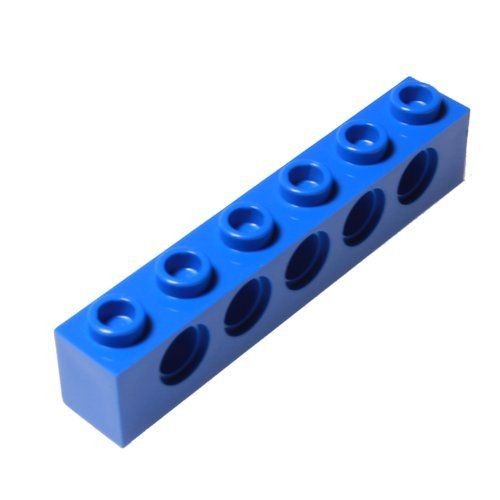 

Деталь LEGO 389423 Кирпичик 1х6 R4,9 синий 50 шт