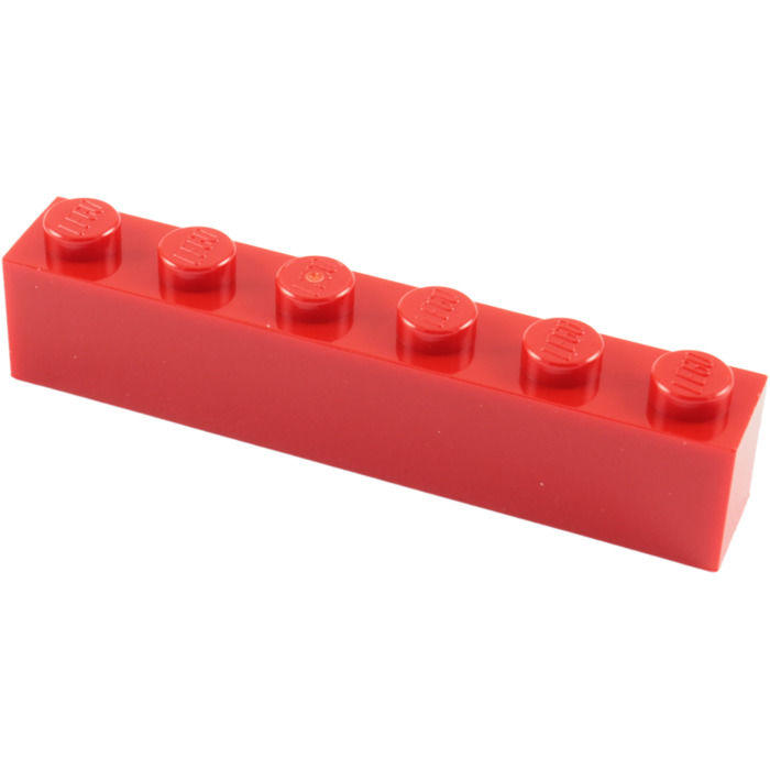 фото Деталь lego 300921 кирпичик 1x6 красный 50 шт