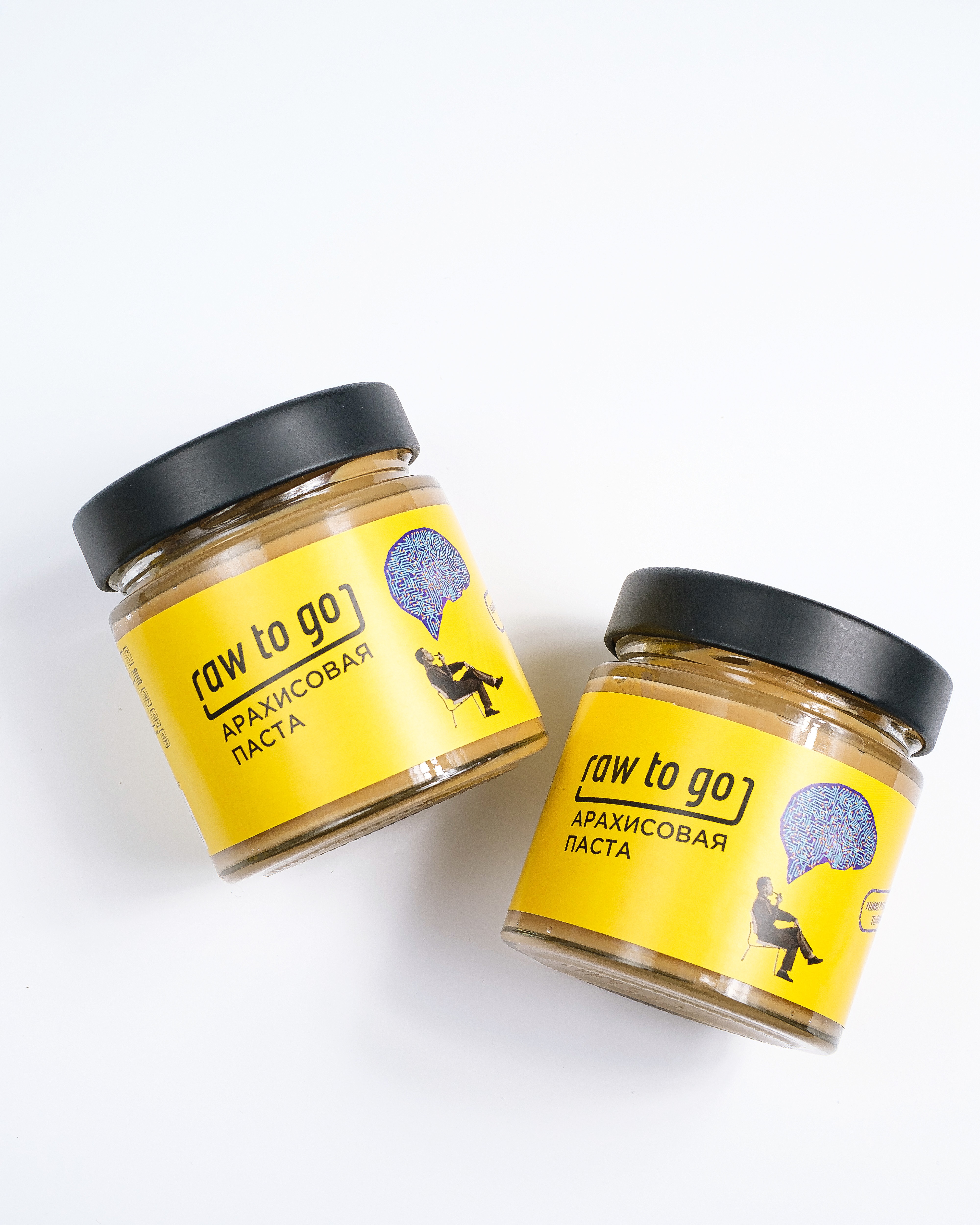 Паста Арахисовая Raw to go с солью, 200г х 2шт
