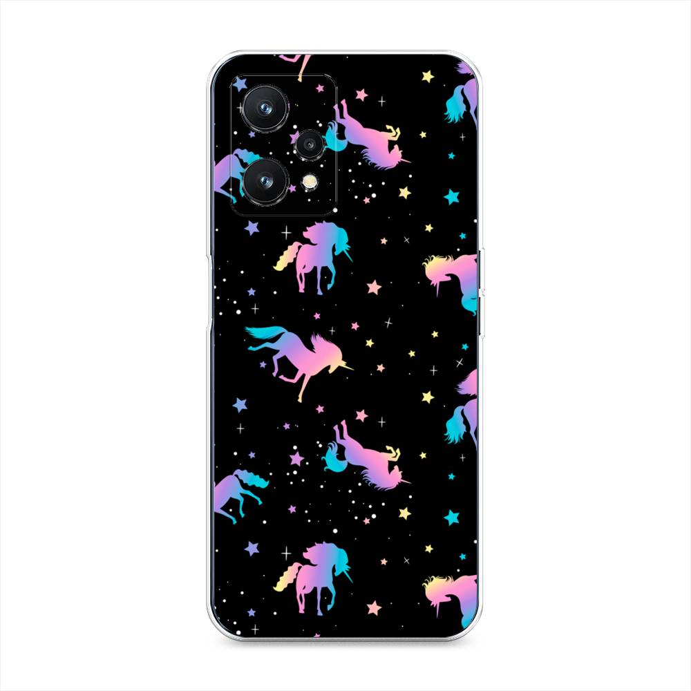 

Чехол на Realme 9 Pro "Единороги градиент", Черный;розовый;голубой, 2511150-1