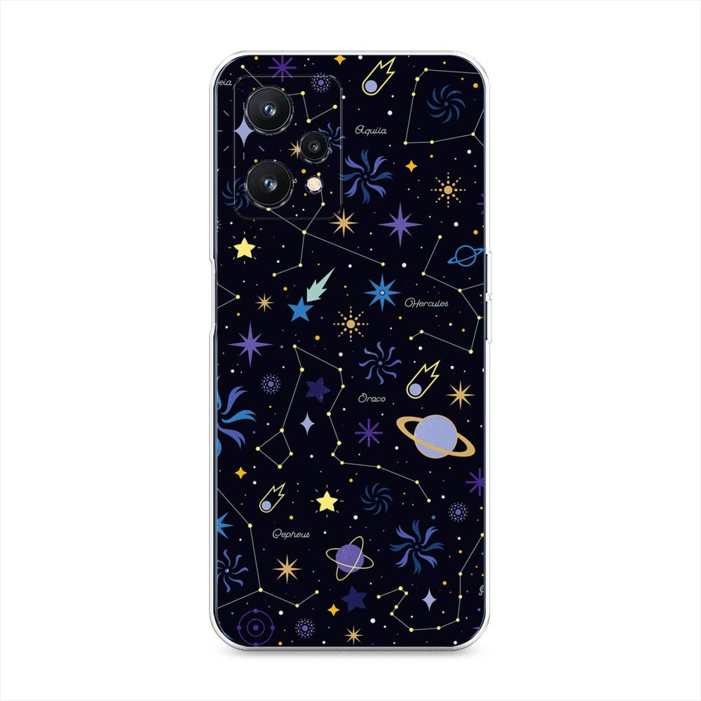 

Чехол на Realme 9 Pro "Цветной космос", Желтый, 2511150-2