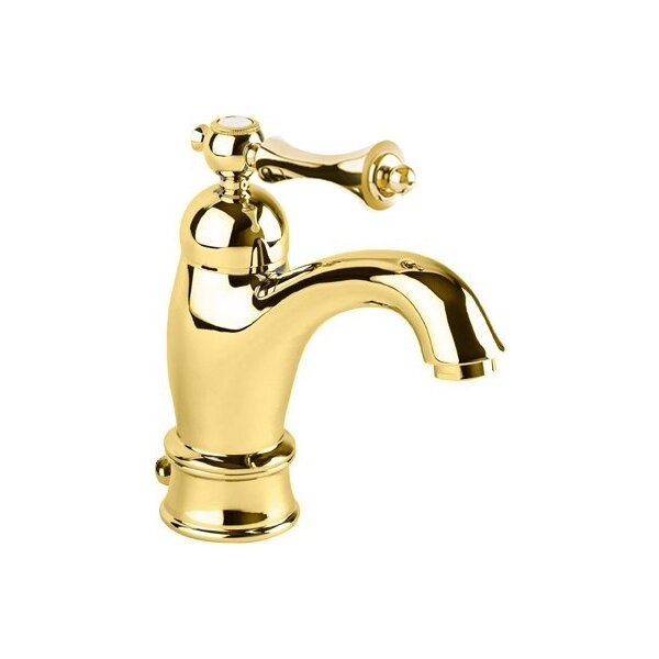 

Cezares Margot Смеситель на раковину однорычажный с донным клапаном цвет золото 24 карат р, Золотистый