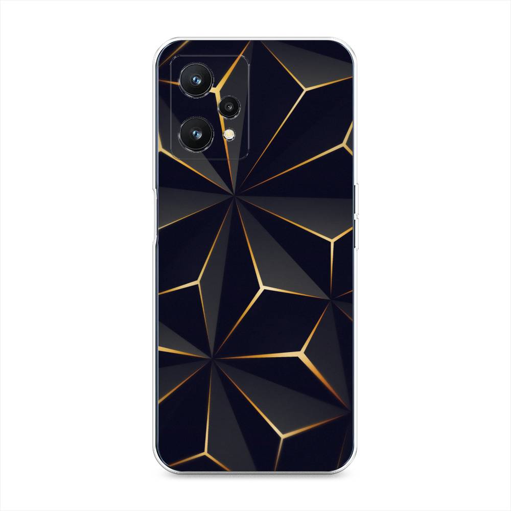 

Чехол на Realme 9 Pro "Черные полигоны", Золотистый;черный, 2511150-3