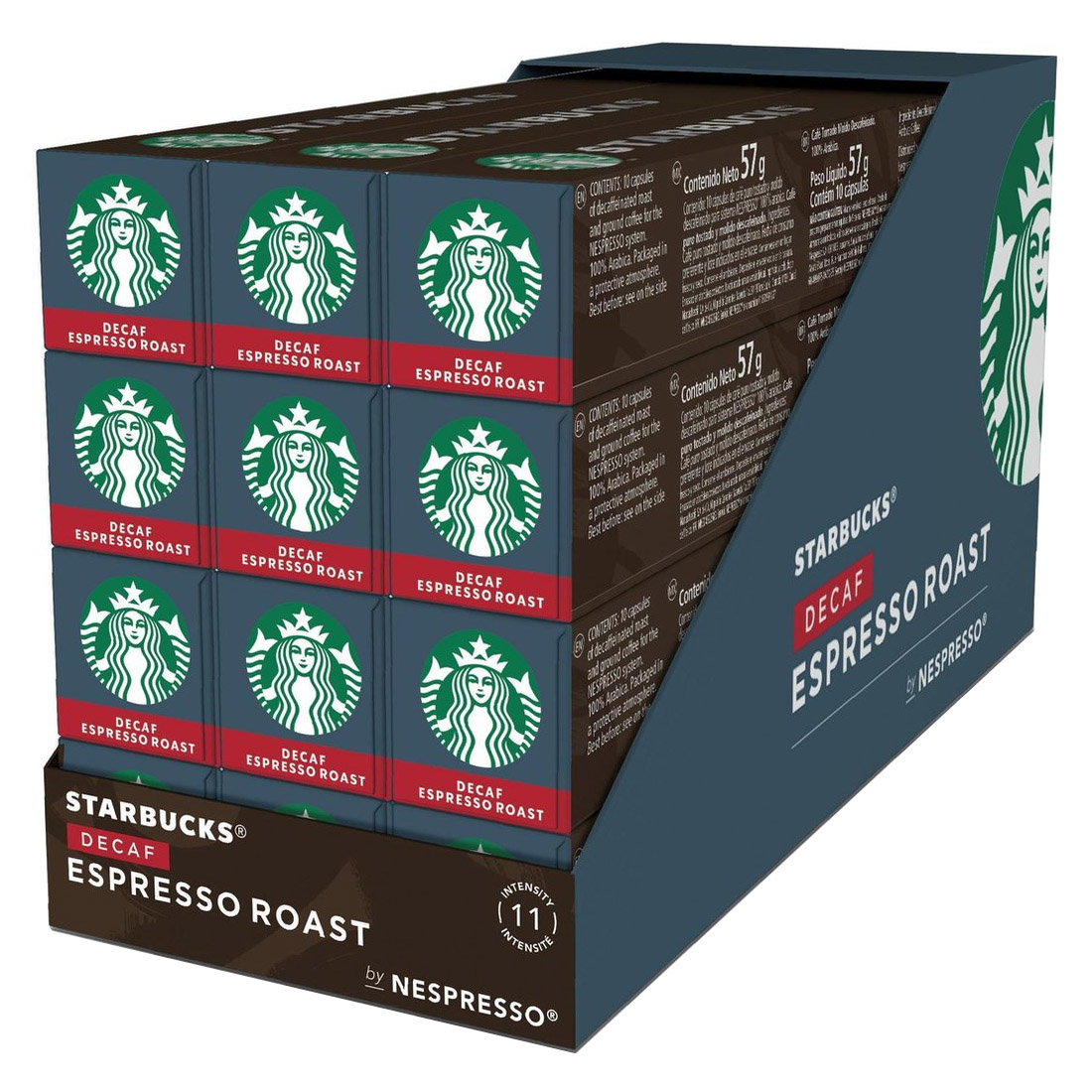 Кофе в капсулах Starbucks Decaf Espresso Roast для Nespresso 120 порций (10 капс х 12 уп)